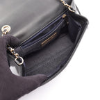 Chanel Shoulder Bag CC Logo Full Flap Black Lambskin CC Small Chain — view 3