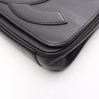Chanel Shoulder Bag CC Logo Full Flap Black Lambskin CC Small Chain — view 8