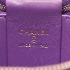 Chanel Shoulder Bag Quilted Small Vanity 2-Way Purple Lambskin Chain — view 4