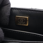 Chanel Shoulder Bag Quilted Top Handle Small Flap 2-Way Black Leather — view 5