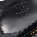 Chanel Shoulder Bag Quilted Top Handle Small Flap 2-Way Black Leather — view 6
