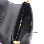 Chanel Shoulder Bag Quilted Top Handle Small Flap 2-Way Black Leather — view 3