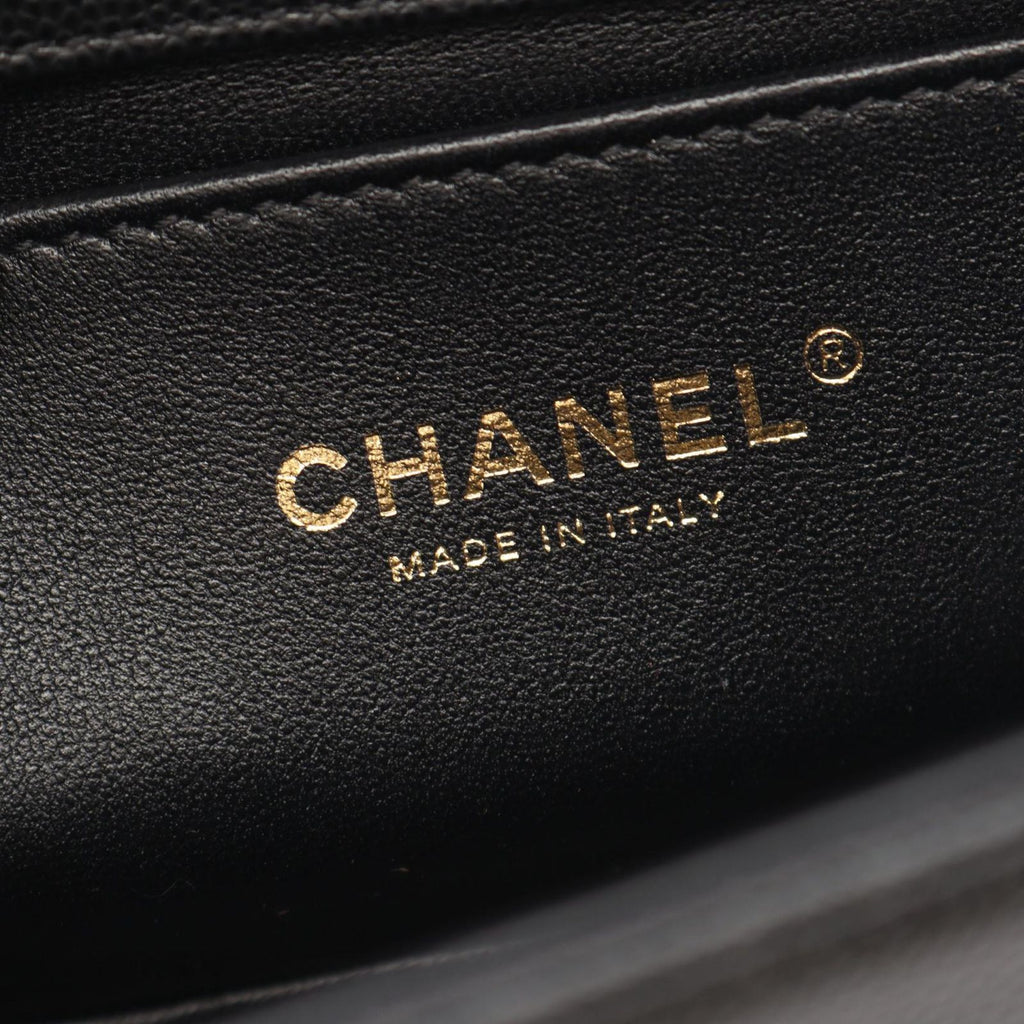 Chanel Shoulder Bag Boy Small Black Caviar Leather Chain — view 4