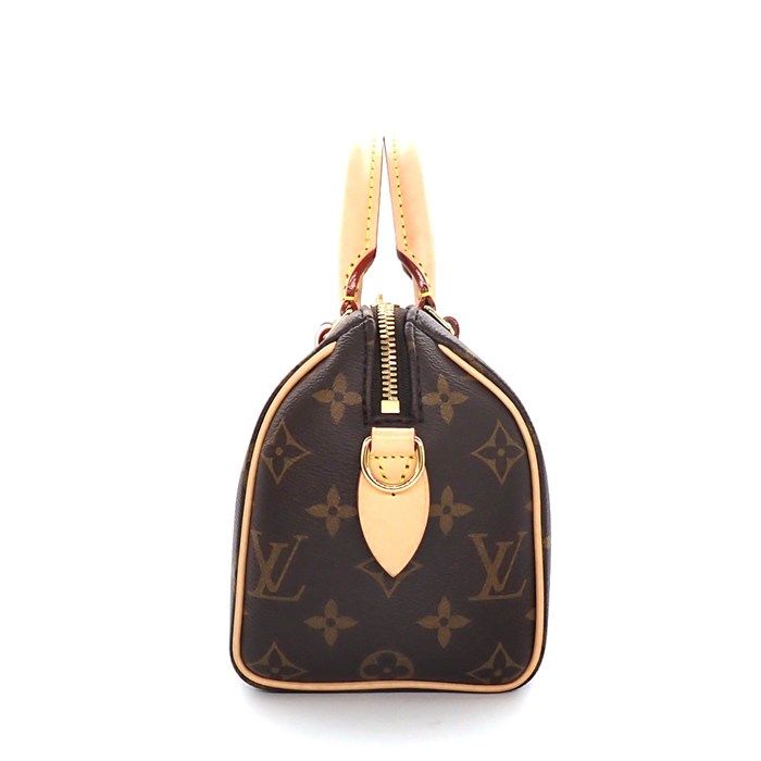 Louis Vuitton Shoulder Bag Speedy Bandouliere 20 Beige Monogram Canvas Vachetta — view 3