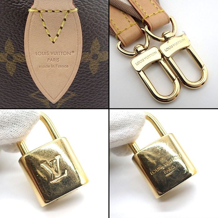 Louis Vuitton Shoulder Bag Speedy Bandouliere 20 Beige Monogram Canvas Vachetta — view 6