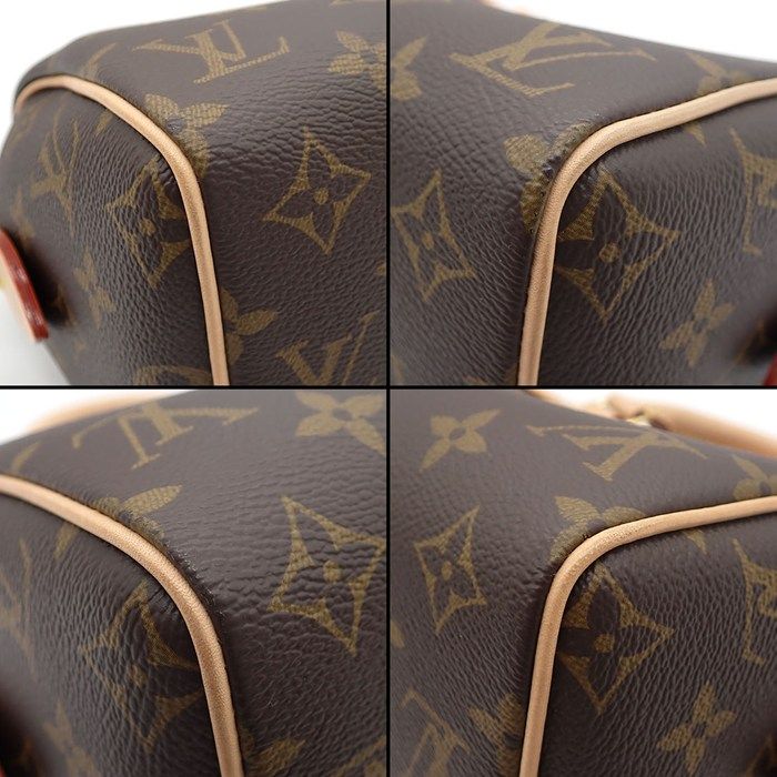 Louis Vuitton Shoulder Bag Speedy Bandouliere 20 Beige Monogram Canvas Vachetta — view 8