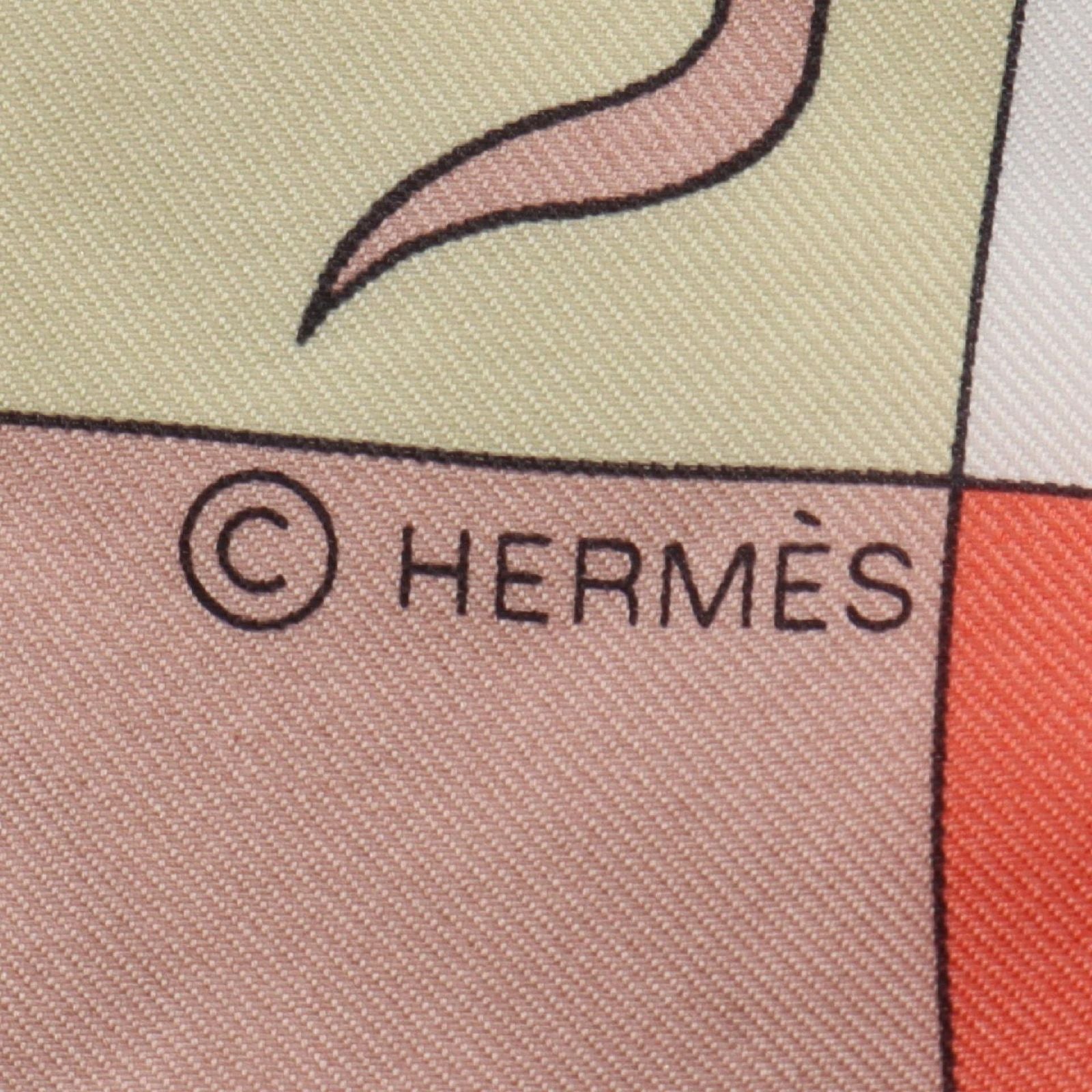Hermes Scarf Carre Geant 140 Silk Twill Fantaisies Indiennes Orange — view 3
