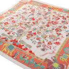 Hermes Scarf Carre Geant 140 Silk Twill Fantaisies Indiennes Orange — view 2
