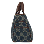 Celine Tote Bag Paris Macadam Boogie Navy Ivory Dark Brown Leather — view 4