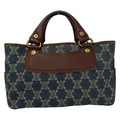 Celine Tote Bag Paris Macadam Boogie Navy Ivory Dark Brown Leather