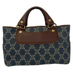 Celine Tote Bag Paris Macadam Boogie Navy Ivory Dark Brown Leather