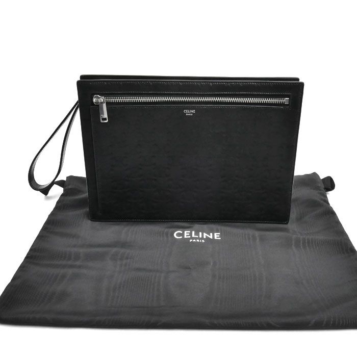 Celine Triomphe Clutch Black Vintage — view 7