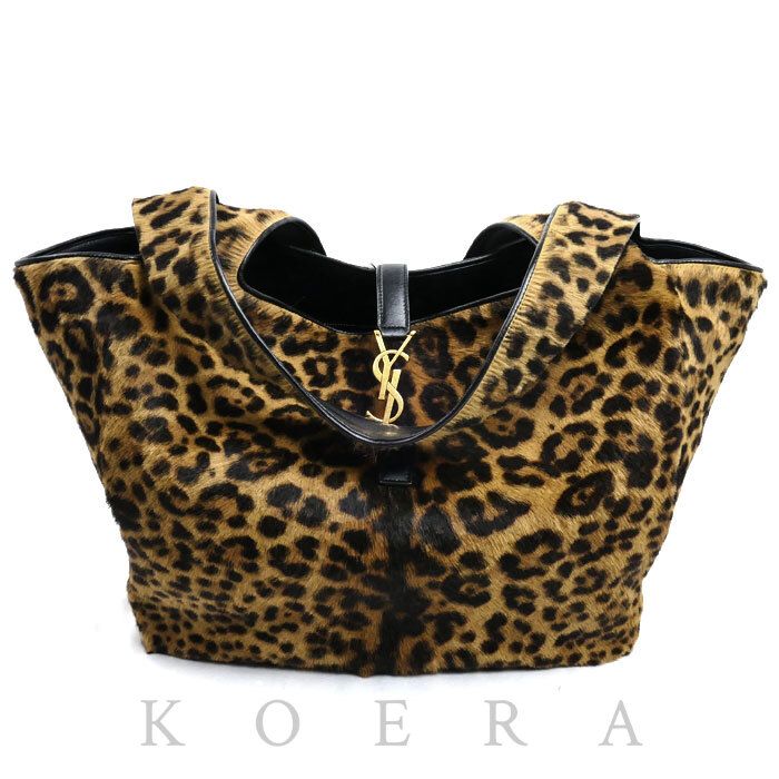 Saint Laurent Tote Bag Leopard Vintage