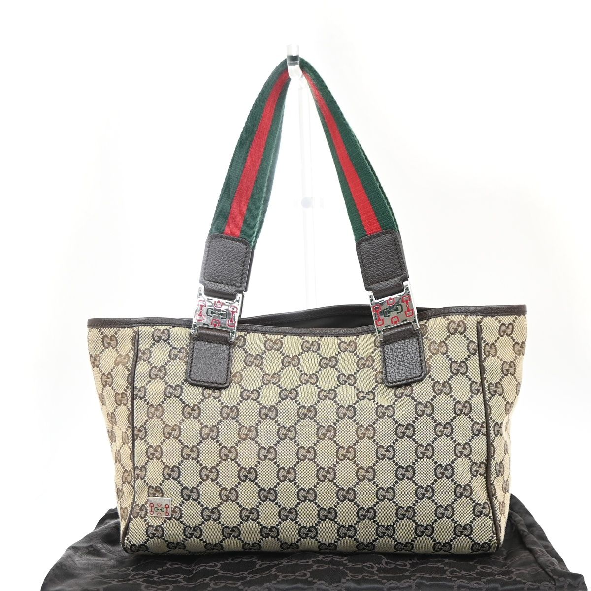 Gucci Sherry Hand Tote Bag GG Canvas Leather — view 3