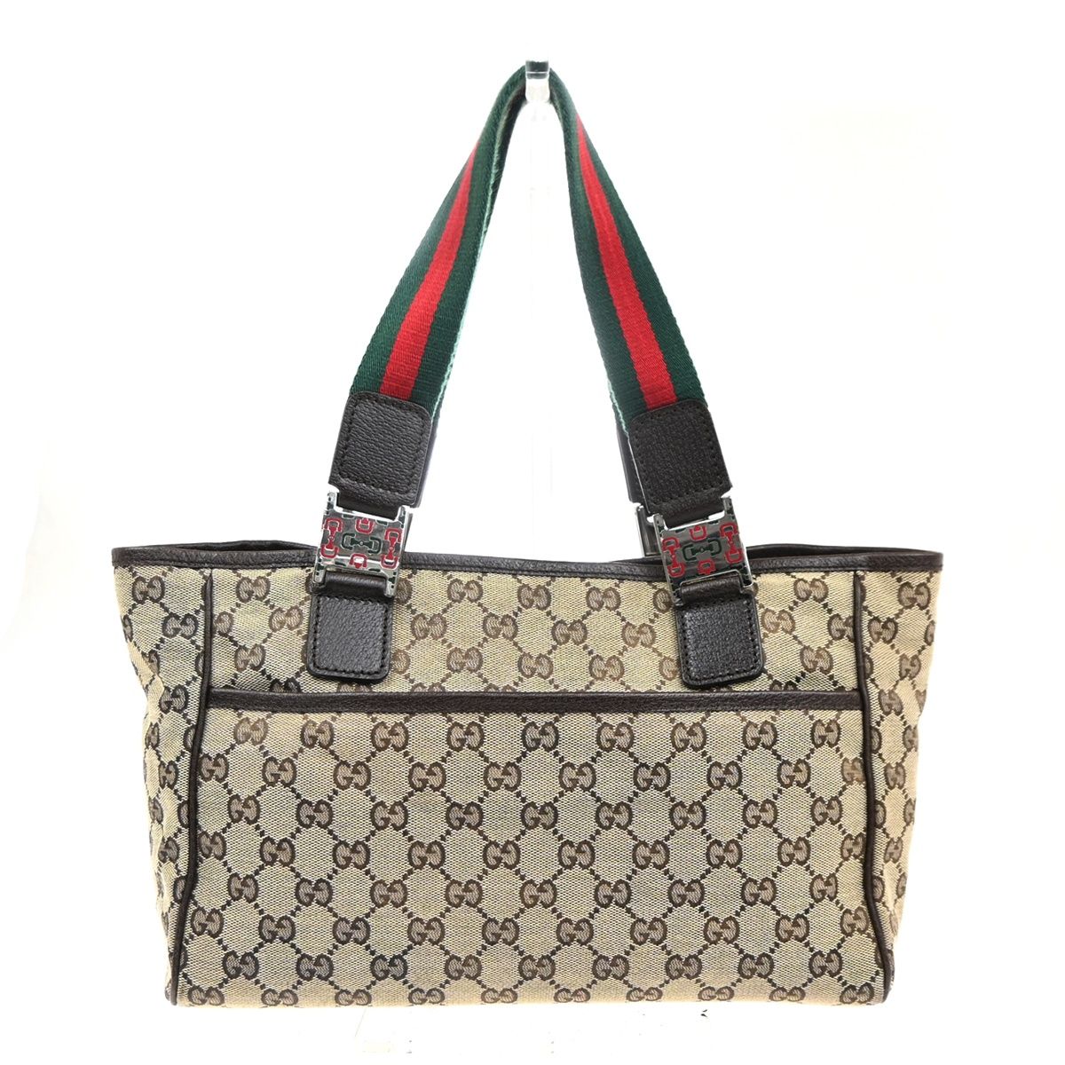 Gucci Sherry Hand Tote Bag GG Canvas Leather