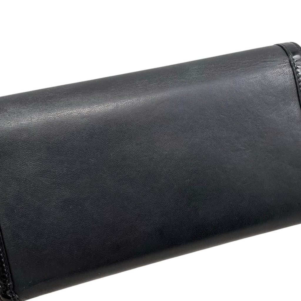 Chanel Bifold Wallet Patent CC Logo Leather Black Silver — view 7
