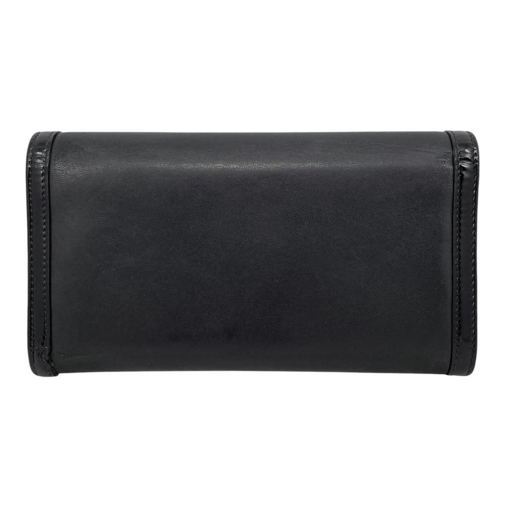 Chanel Bifold Wallet Patent CC Logo Leather Black Silver — view 2