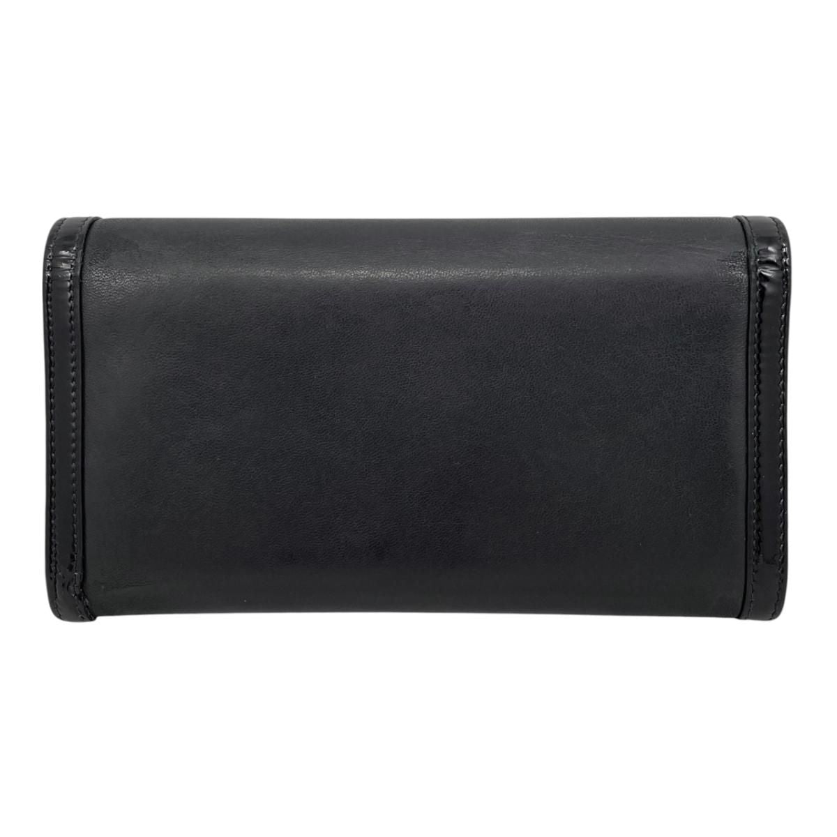 Chanel Bifold Wallet Patent CC Logo Leather Black Silver — view 2