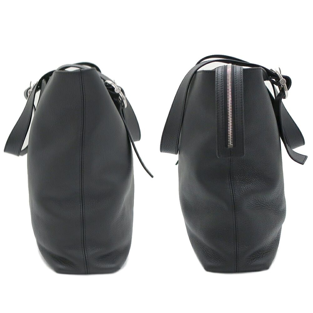 Loewe Ten Loop Zip Tote Bag Black Silver Supplement Grain Calf Leather — view 4
