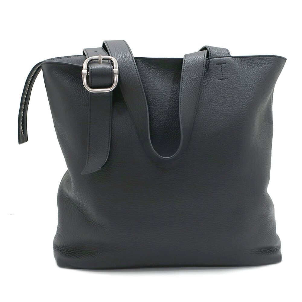 Loewe Ten Loop Zip Tote Bag Black Silver Supplement Grain Calf Leather — view 2