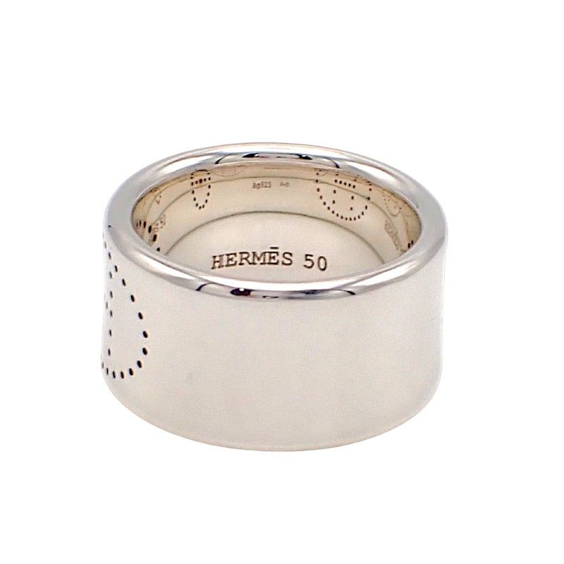 Hermes Ring Eclipse Ribbon GM 925 Sterling Silver 50 — view 5