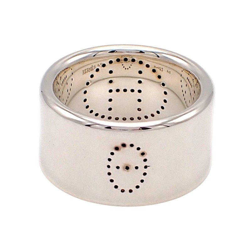 Hermes Ring Eclipse Ribbon GM 925 Sterling Silver 50 — view 7