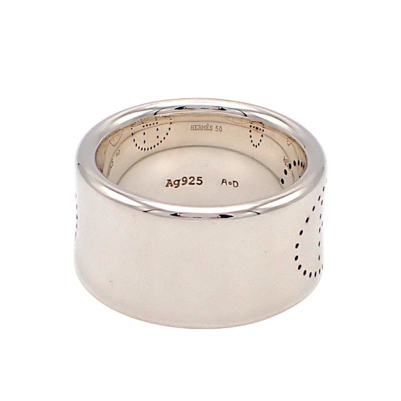 Hermes Ring Eclipse Ribbon GM 925 Sterling Silver 50 — view 3