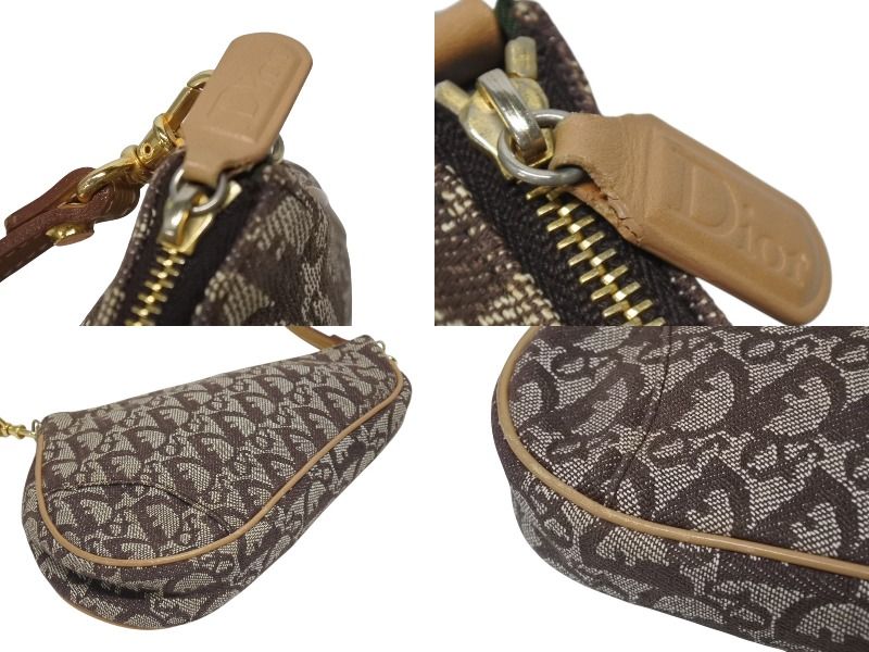 Dior Trotter Saddle Bag Pouch Brown — view 7