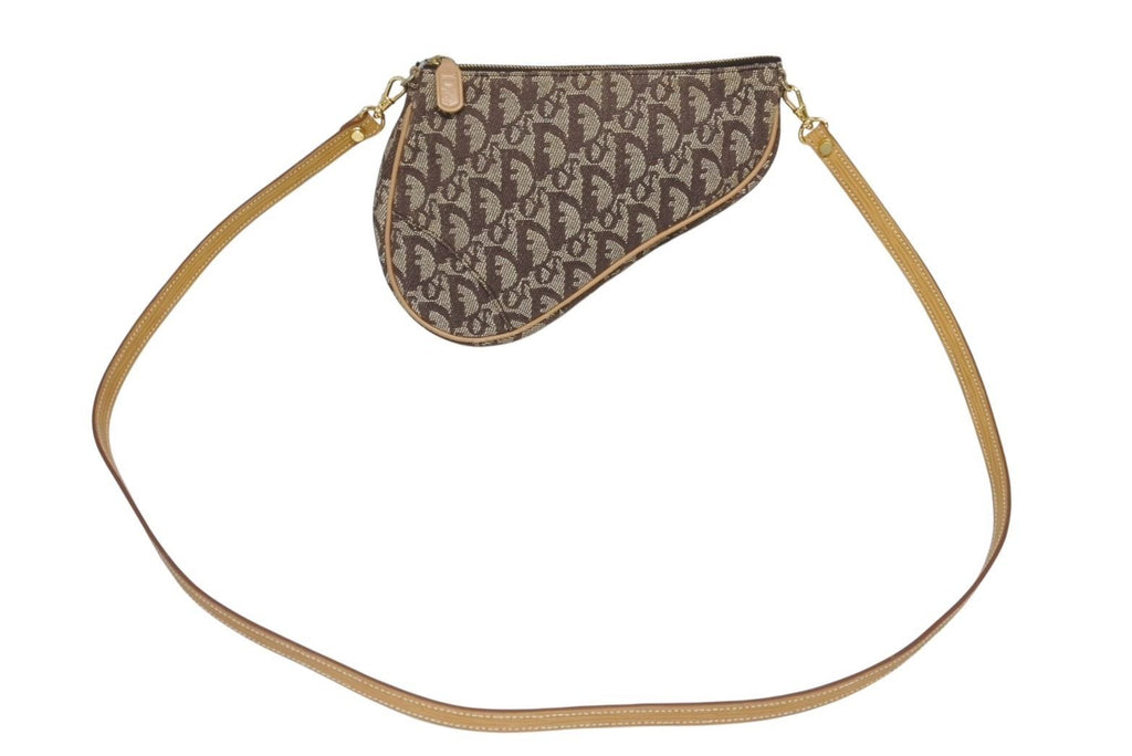 Dior Trotter Saddle Bag Pouch Brown