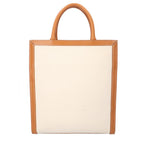 Celine Small Vertical Cabas Shoulder Bag Canvas White Paleo — view 3