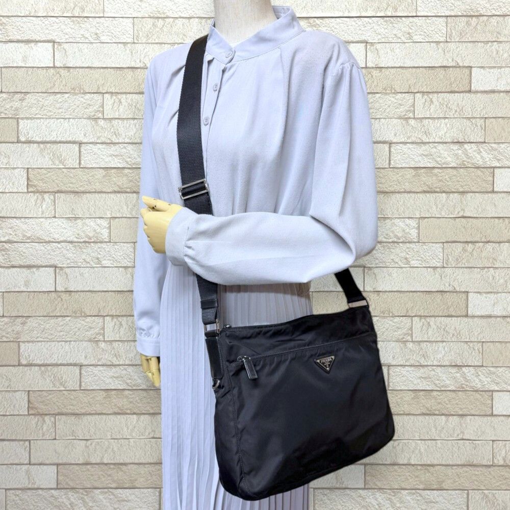 Prada Shoulder Bag Nylon Black Ancient — view 2