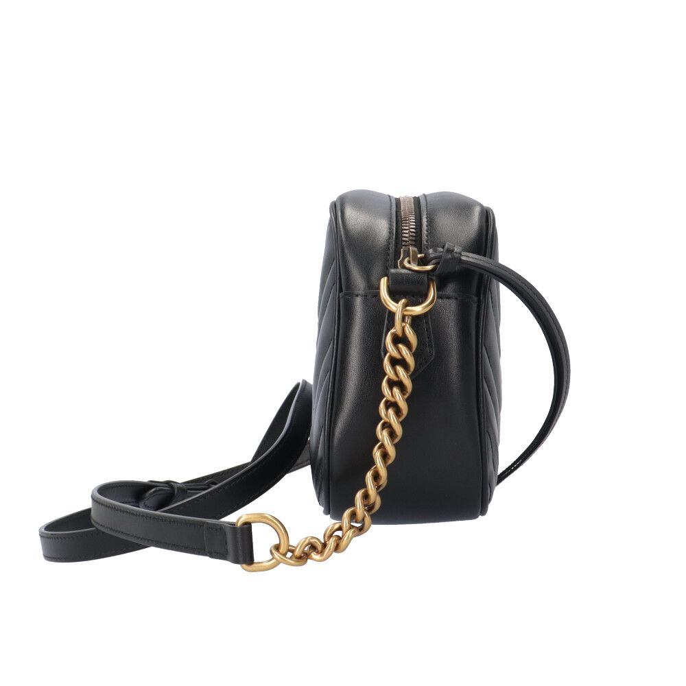 Gucci GG Marmont Shoulder Bag Leather Black Vintage — view 4