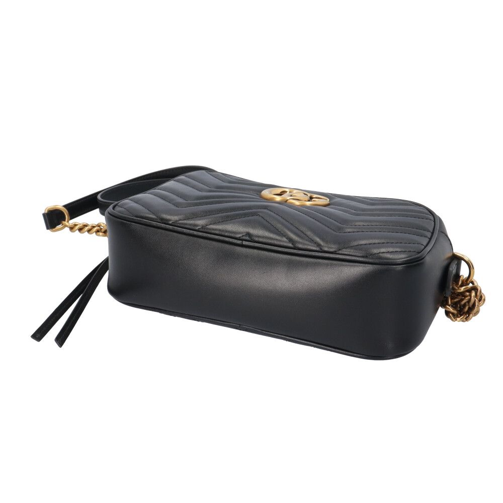 Gucci GG Marmont Shoulder Bag Leather Black Vintage — view 5