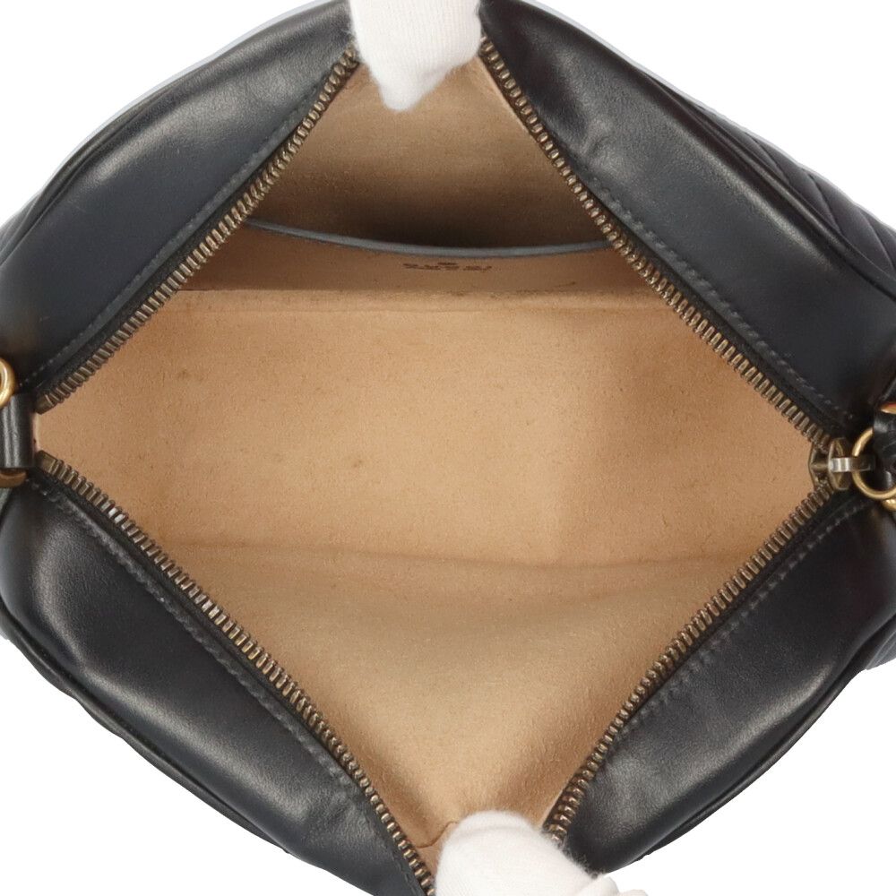 Gucci GG Marmont Shoulder Bag Leather Black Vintage — view 6
