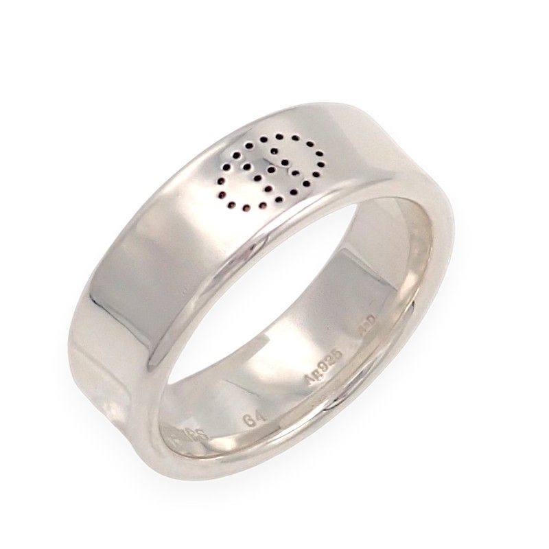 Hermes Eclipse Ribbon Actual Ring 925 Sterling Silver Stamp 64