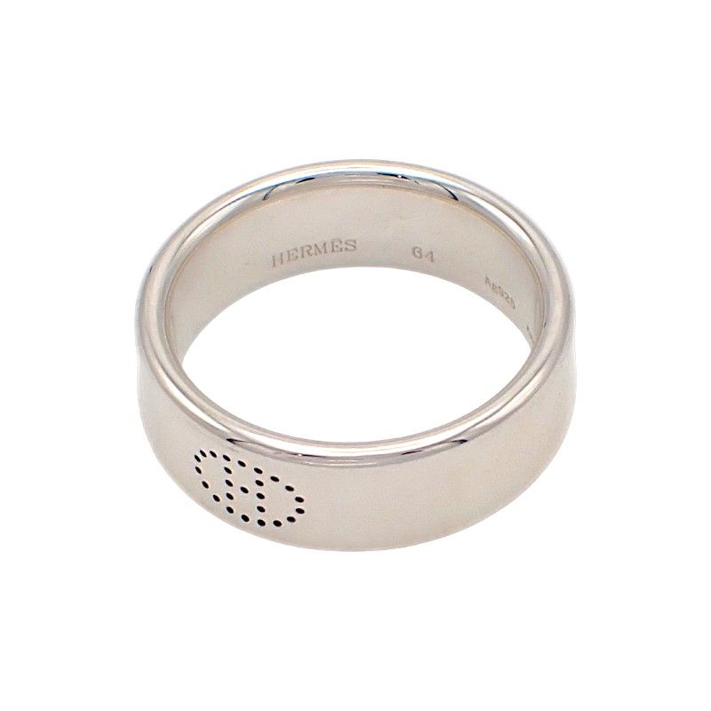 Hermes Eclipse Ribbon Actual Ring 925 Sterling Silver Stamp 64 — view 7