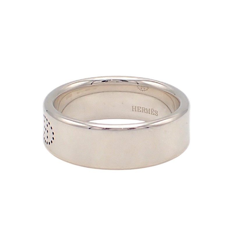 Hermes Eclipse Ribbon Actual Ring 925 Sterling Silver Stamp 64 — view 5