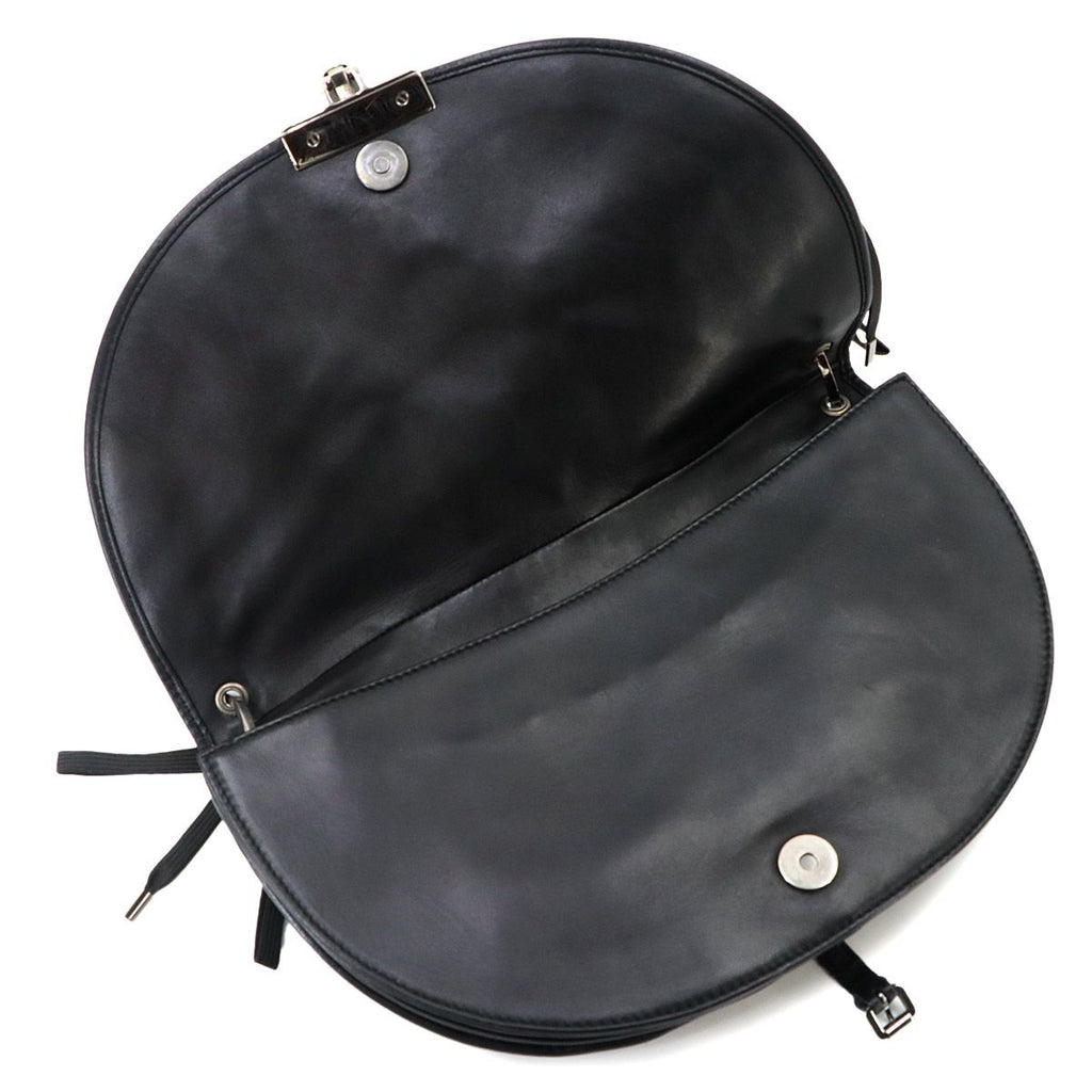 Dior a Dos Shoulder Bag Leather Black Corset Admit — view 6