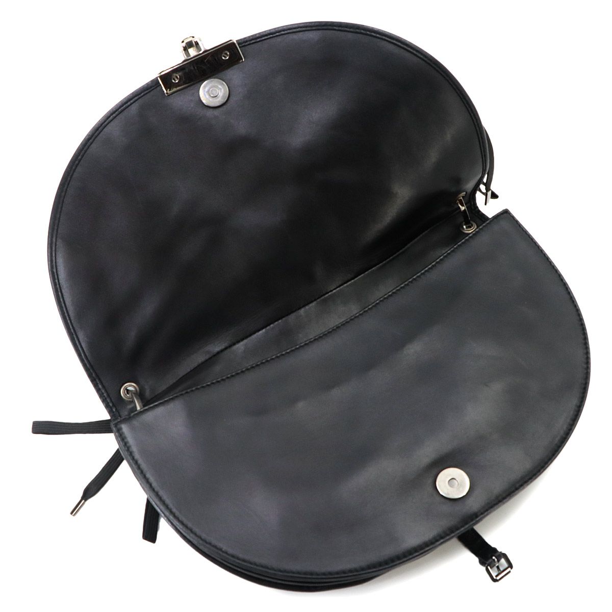 Dior a Dos Shoulder Bag Leather Black Corset Admit — view 6