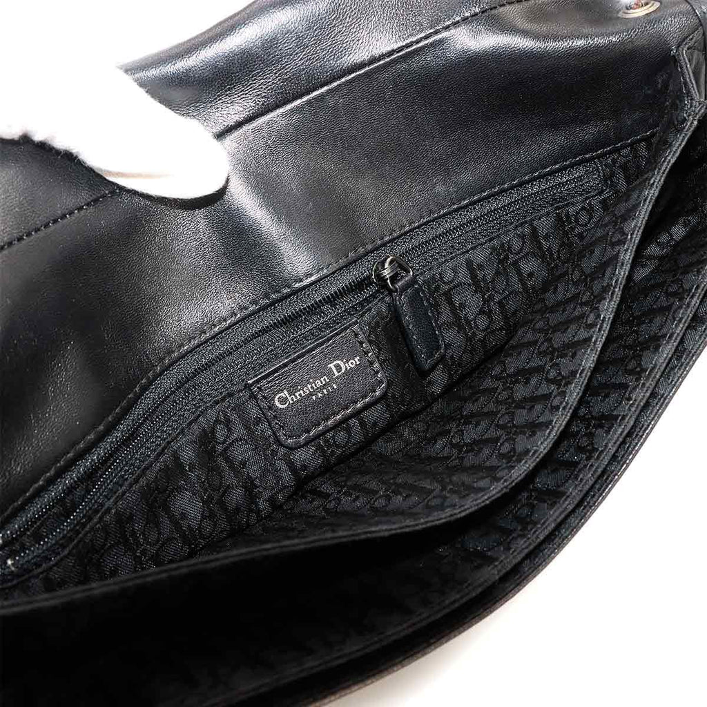 Dior a Dos Shoulder Bag Leather Black Corset Admit — view 8