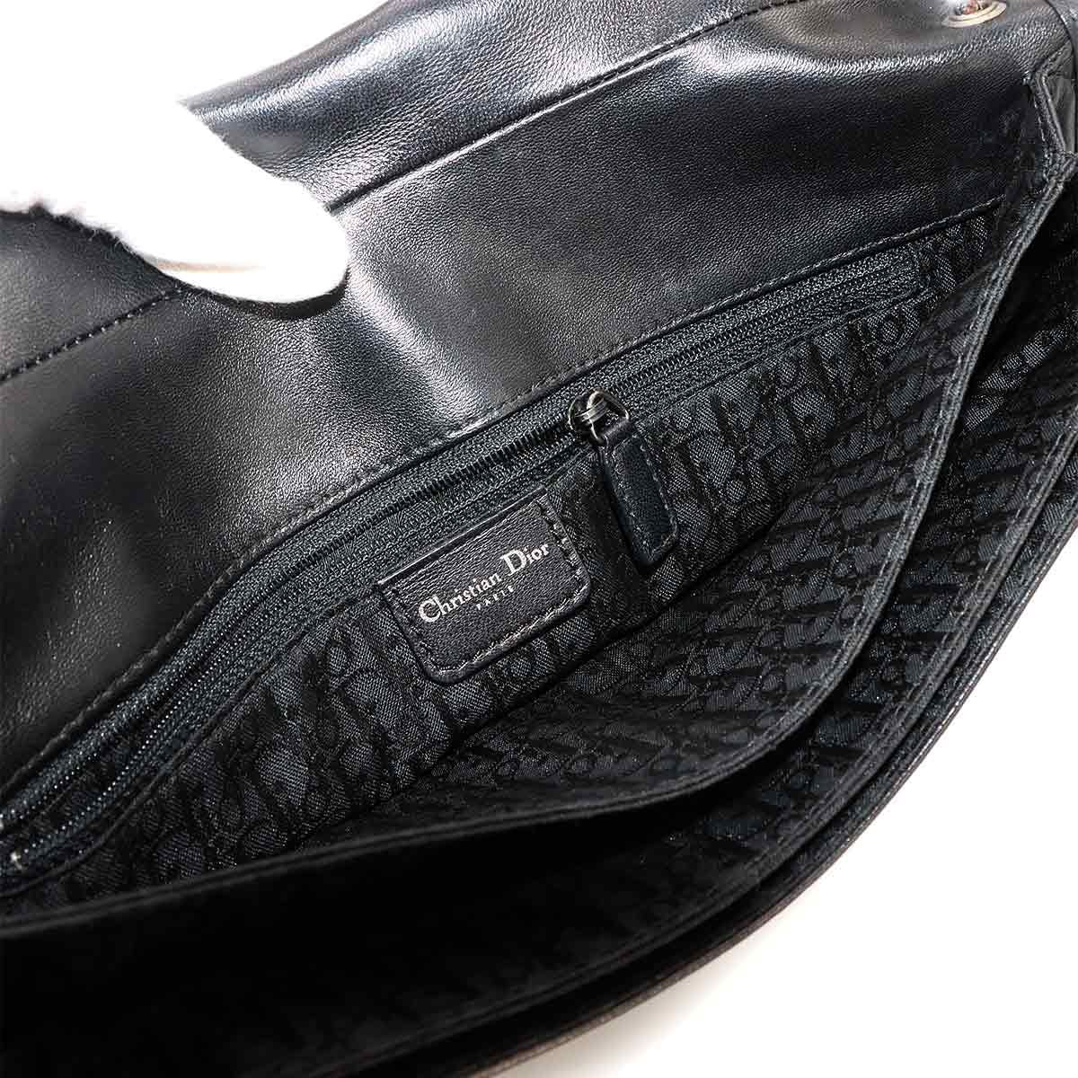 Dior a Dos Shoulder Bag Leather Black Corset Admit — view 8