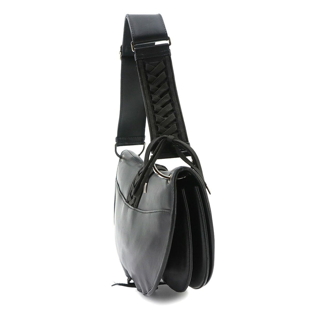 Dior a Dos Shoulder Bag Leather Black Corset Admit — view 3