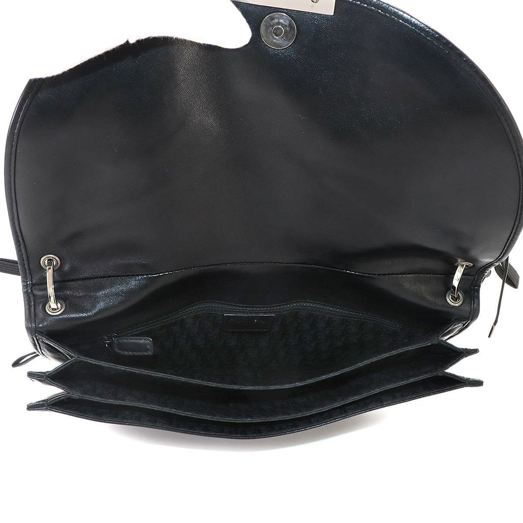 Dior a Dos Shoulder Bag Leather Black Corset Admit — view 7