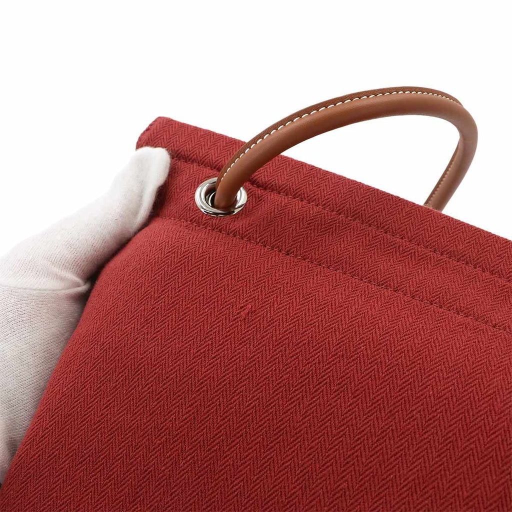 Hermes Sac Aline MM Shoulder Bag Toilet Blanc Swift Rouge Ash Gold — view 8