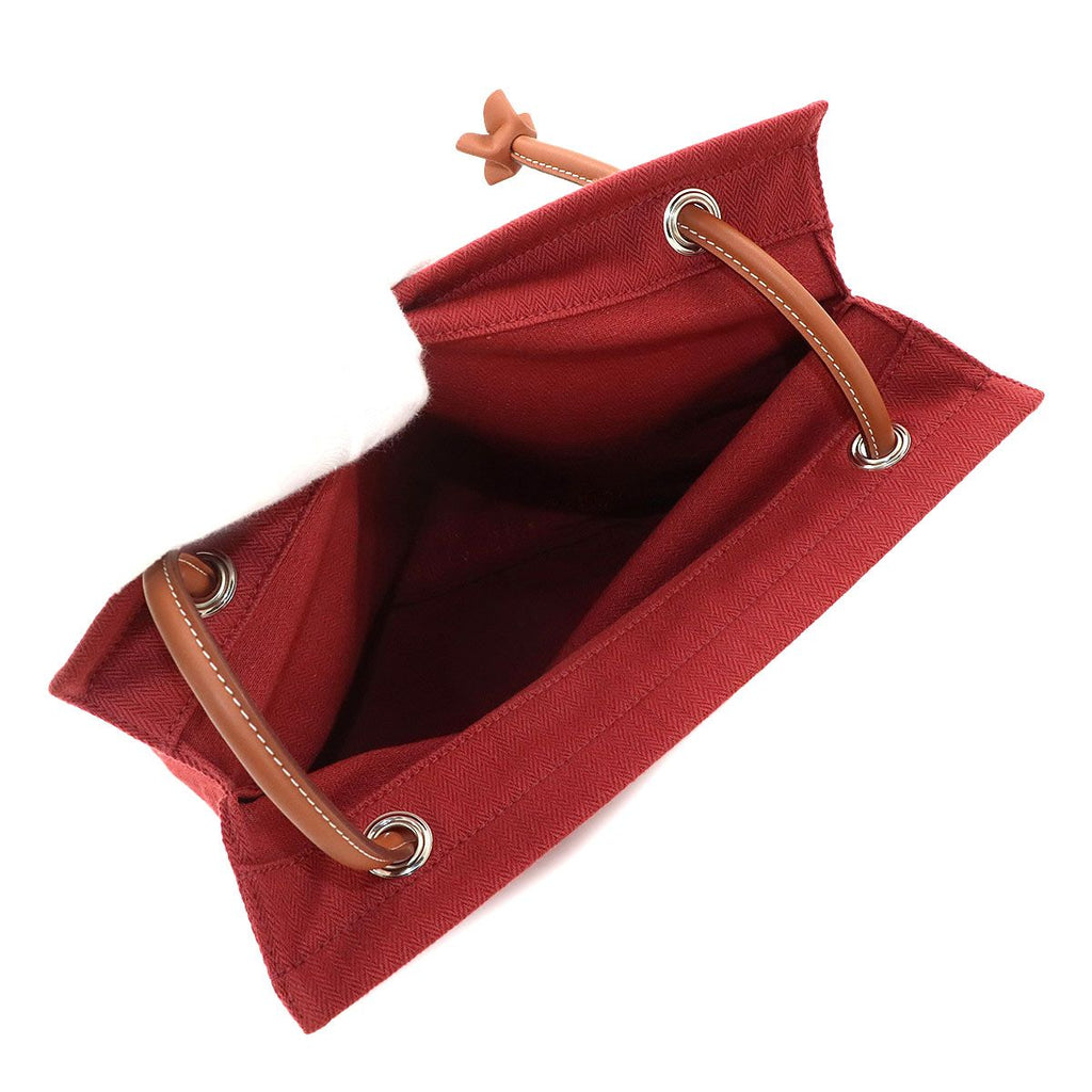 Hermes Sac Aline MM Shoulder Bag Toilet Blanc Swift Rouge Ash Gold — view 6