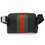 Gucci Sherry Line Belt Bag Canvas Leather Black Silver — view 3
