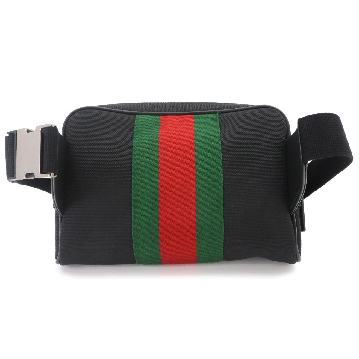 Gucci Sherry Line Belt Bag Canvas Leather Black Silver — view 3