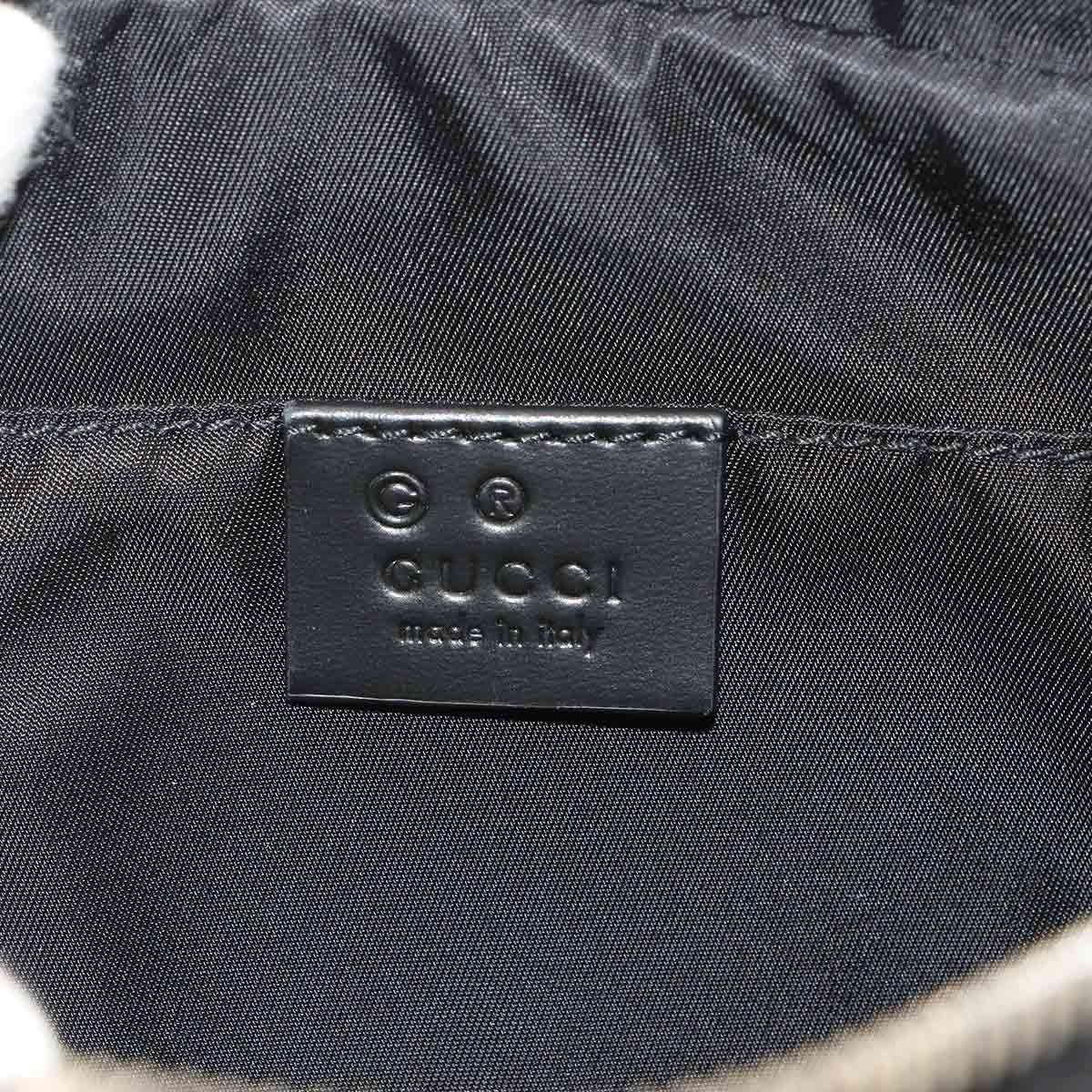 Gucci Sherry Line Belt Bag Canvas Leather Black Silver — view 8