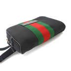 Gucci Sherry Line Belt Bag Canvas Leather Black Silver — view 5