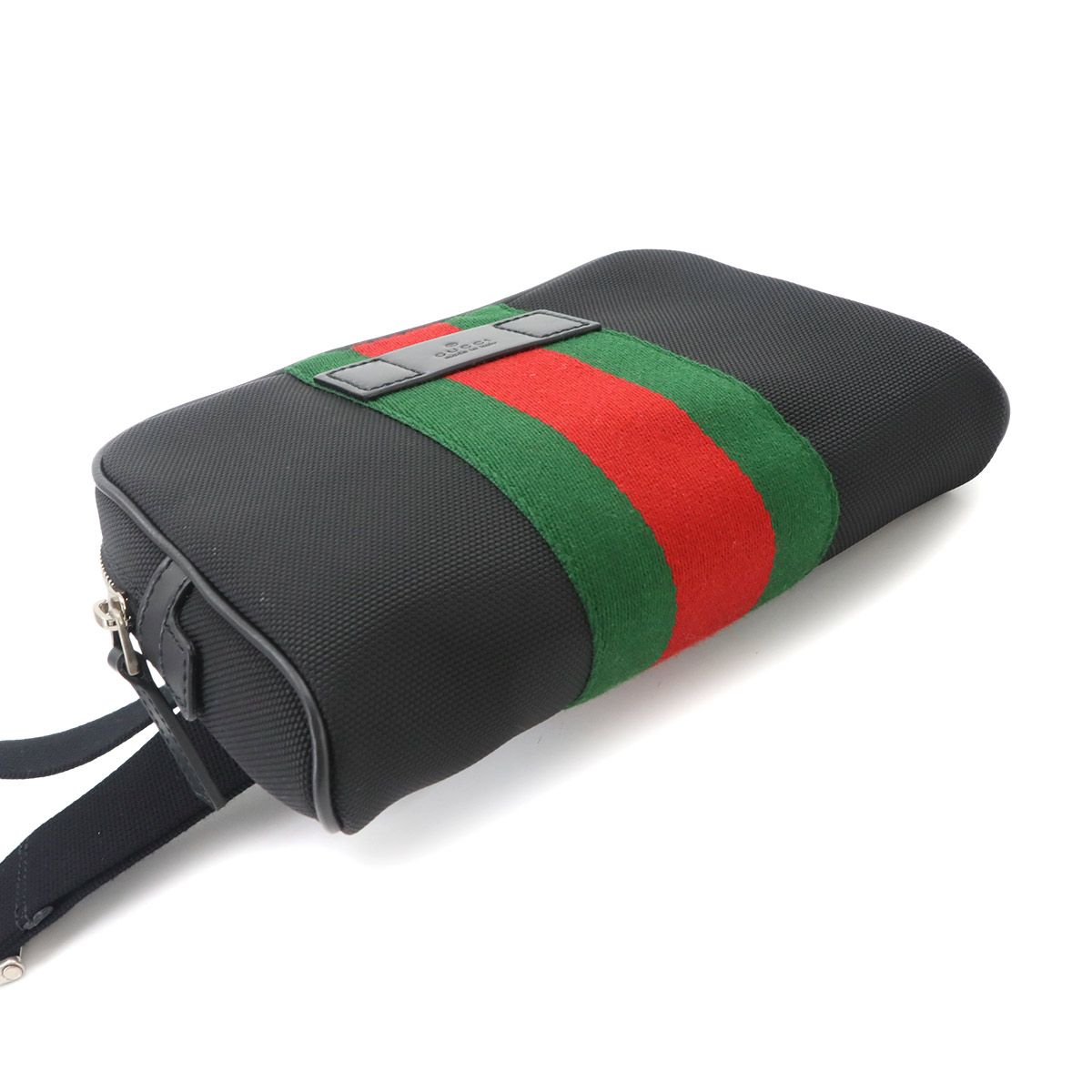 Gucci Sherry Line Belt Bag Canvas Leather Black Silver — view 5